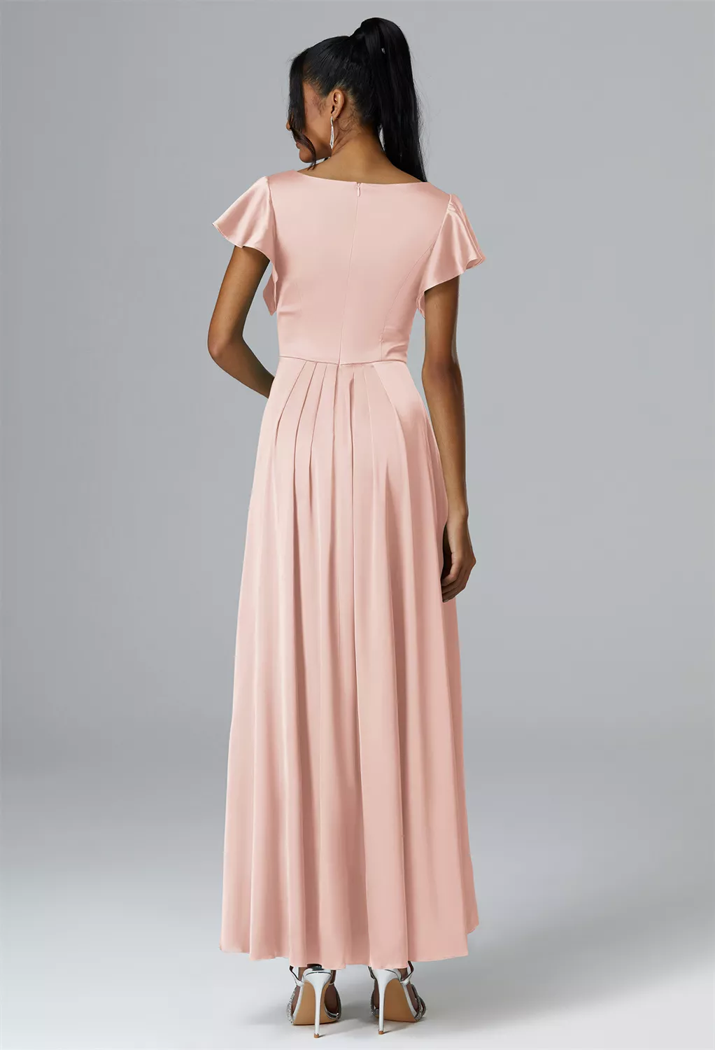 AW Sapota Pearl Pink  Floral Bridesmaid Dresses